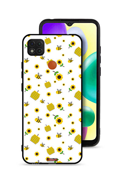 Tolwak غطاء حماية لهاتف شاومي ريدمي 10A بنقشة عباد الشمس والنحل