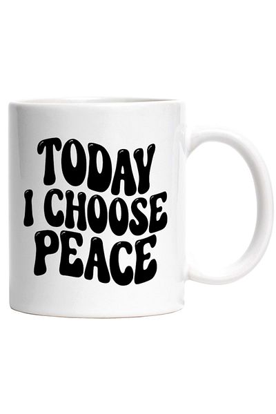 INOVATIX Personalized white mug, Today I choose peace - today I choose peace, INOVATIX®. 330ml
