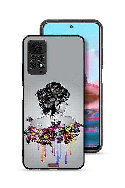 Tolwak غطاء حماية لهاتف شاومي ريدمي نوت 11 برو 5G برسومات فراشات وفتاة فنية ت...