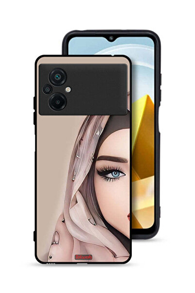 Tolwak غطاء حماية لهاتف Xiaomi Poco M5 4G برسومات فتاة نصف وجه