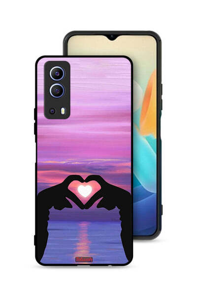 Tolwak غطاء حماية لهاتف Vivo Y72 5G بتصميم قلب وقمر