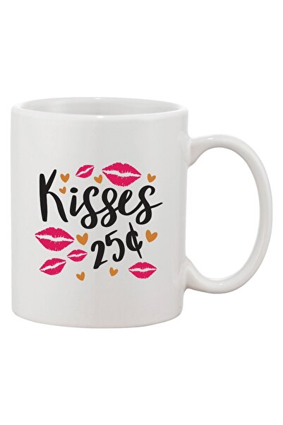INOVATIX Cana alba personalizata, personalizata 'Kisses 25 cents'a, INOVATIX®...