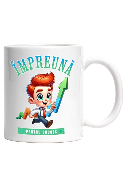 INOVATIX Cana alba personalizata, impreuna pentru succes, Om Antreprenor, Gra...