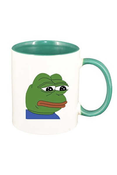 INOVATIX Cană albă personalizată, Meme - Funny, interior verde, D1398, INOVATIX®. 330ml