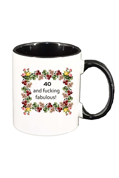 INOVATIX Cana alba personalizata, Flori, I`m fabulous, interior negru, D1059,...