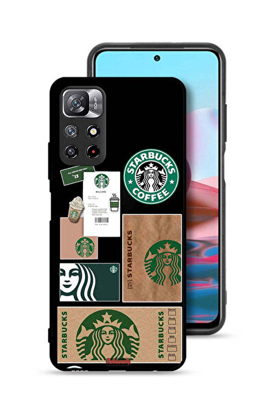 Tolwak غطاء حماية لهاتف شاومي ريدمي نوت 11S، ملصق ستاربكس