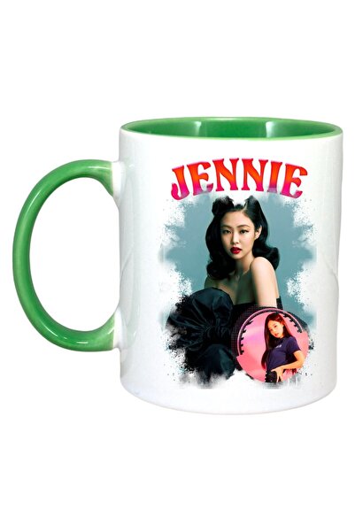 INOVATIX Cana Alba Personalizata, Formatia/trupa J-hope 2, Maner Si Interior Verde, ®. 330ml