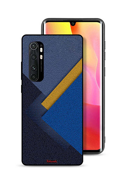 Tolwak غطاء حماية لهاتف شاومي مي نوت 10 لايت بنقشة مثلثات جلدية