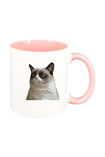 INOVATIX Cană albă personalizată, Grumpy, roz interior, D182, INOVATIX®. 330ml