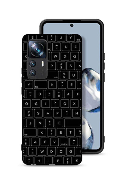 Tolwak غطاء حماية لهاتف Xiaomi 12T Pro بنمط مفاتيح لوحة مفاتيح عشوائية