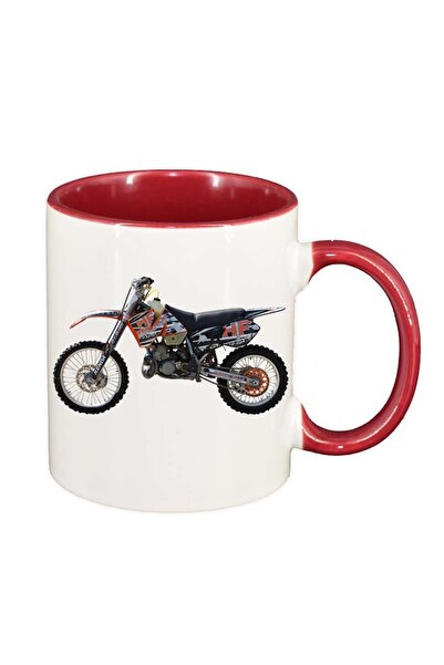 INOVATIX Cana alba personalizata, Motor, interior rosu, D55, INOVATIX®. 330ml