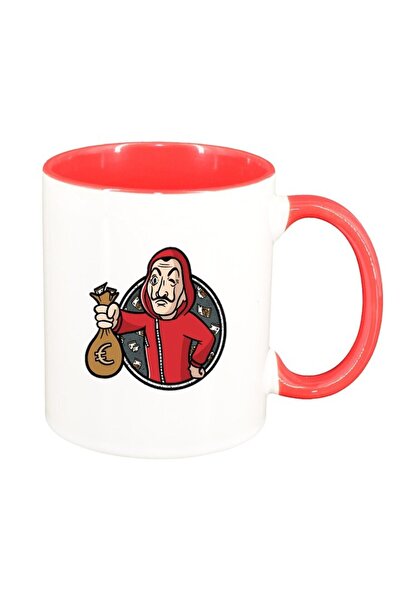 INOVATIX Cana alba personalizata, La Casa De Papel, interior rosu, D1485, INO...