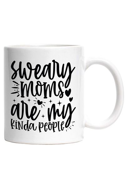 INOVATIX Personalized white mug, hearts for mothers who talk badly, INOVATIX®. 330ml