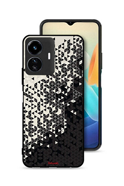 Tolwak غطاء حماية لهاتف Vivo Y77e 5G بنمط مثلث فني رقمي