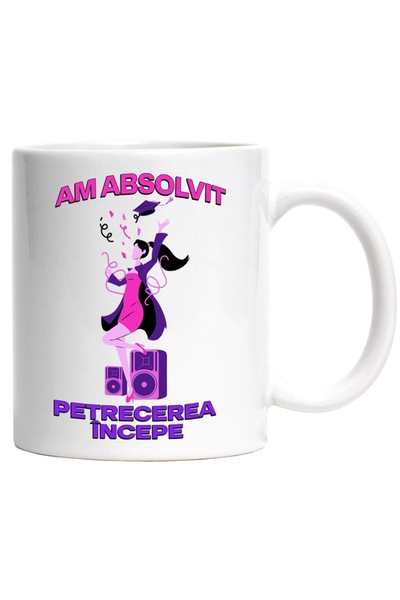 INOVATIX Εξατομικευμένη λευκή κούπα, Αποφοίτησα, το πάρτι ξεκινά, Κολλέγιο, Ε...