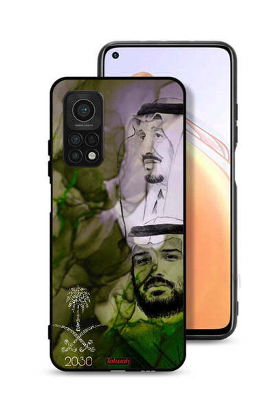 Tolwak غطاء حماية لهاتف شاومي مي 10 تي برو 5G، ملصق فني للملك سلمان وولي العه...
