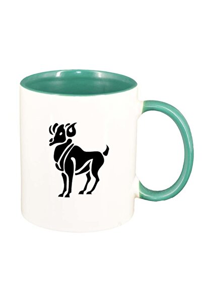 INOVATIX Cana alba personalizata, Zodie, interior verde, D150, INOVATIX®. 330ml