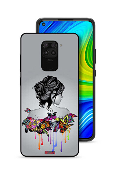 Tolwak غطاء حماية لهاتف شاومي ريدمي نوت 9 برسومات فراشات وفتاة فنية تجريدية