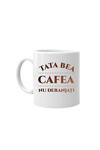 INOVATIX Cana alba personalizata, Tata bea cafea – nu deranjati, Alb, INOVATI...