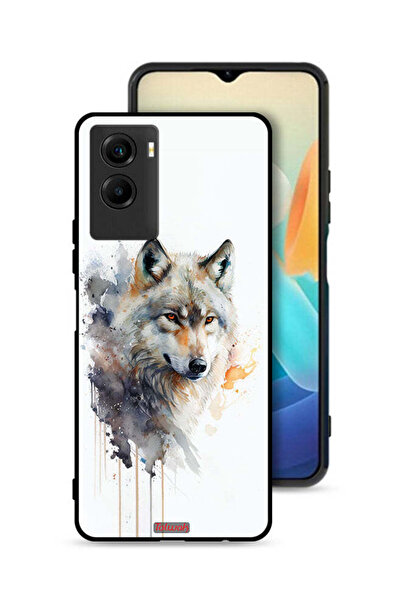 Tolwak Vivo Y55s 5G (2021) Protective Case Cover Wolf Abstract Art