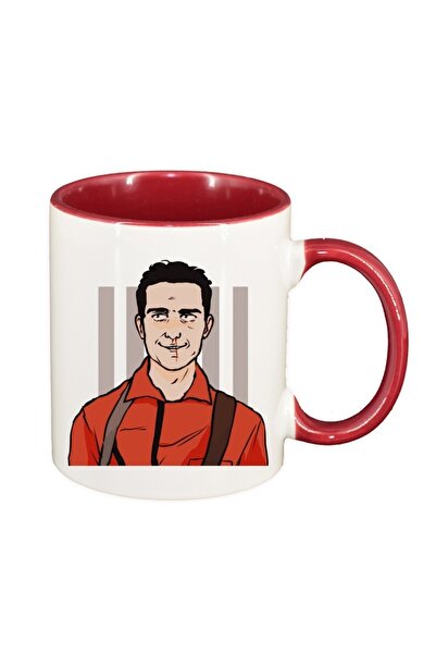 INOVATIX Cana alba personalizata, La Casa De Papel, interior rosu-inchis, D14...