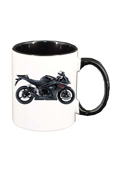 INOVATIX Cana alba personalizata, Motor, interior negru, D56, INOVATIX®. 330ml