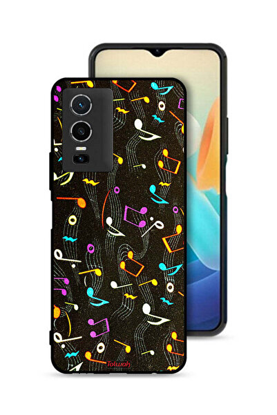 Tolwak Vivo Y76 5G Protective Case Cover Music Fabric Pattern