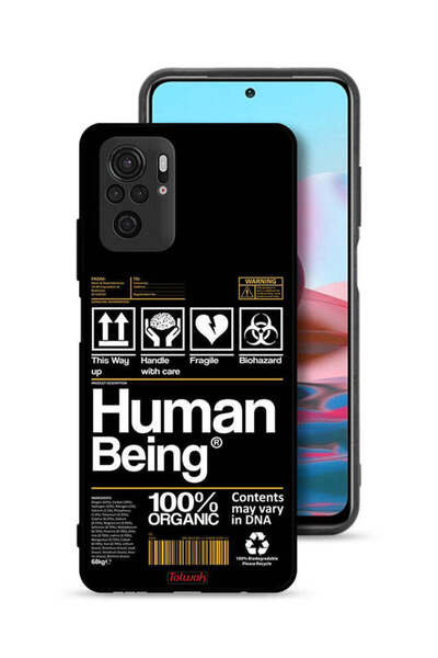 Tolwak Xiaomi Redmi Note 10 4G Protective Case Cover Human Being Sticker