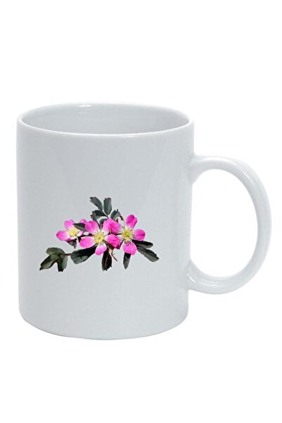 INOVATIX Cana alba personalizata, Flori, alb, D966, INOVATIX®. 330ml