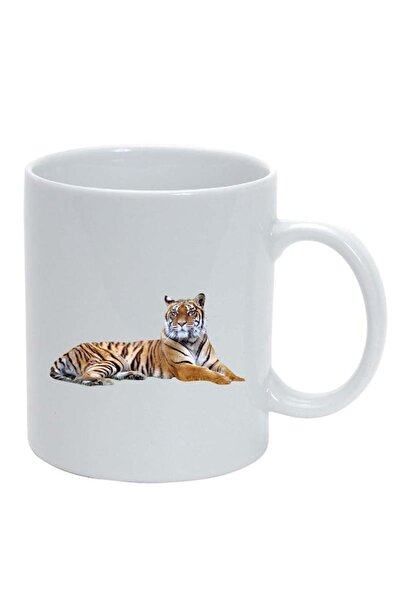 INOVATIX Cana alba personalizata, Tigru, alb, D194, INOVATIX®. 330ml