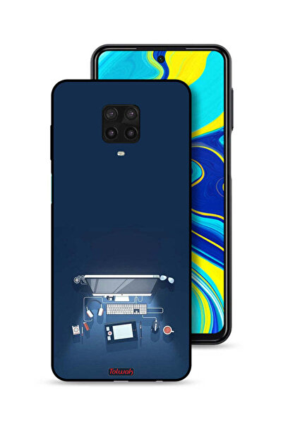 Tolwak غطاء حماية لجهاز شاومي ريدمي نوت 9S بتصميم فني على شكل مكتب كمبيوتر