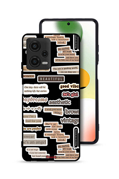 Tolwak Xiaomi Poco X5 Protective Case Cover Beautiful Quotes Stickers