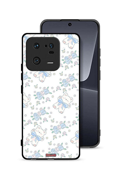 Tolwak غطاء حماية لهاتف شاومي 13 برو مع أيقونة دب تيدي لطيف وزهور