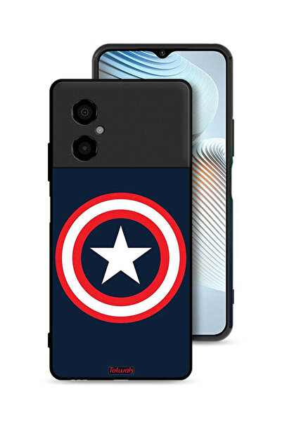 Tolwak غطاء حماية لهاتف Xiaomi Poco M4 5G كابتن أمريكا
