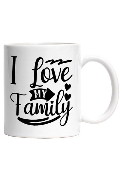 INOVATIX Personalized white mug, hearts for those who love their families, INOVATIX®. 330ml