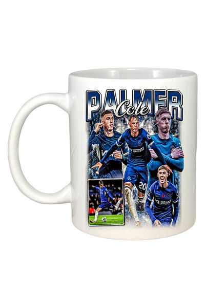 INOVATIX Personalized White Mug, Palmer Cole Player, White Handle and Interior, ®. 330ml
