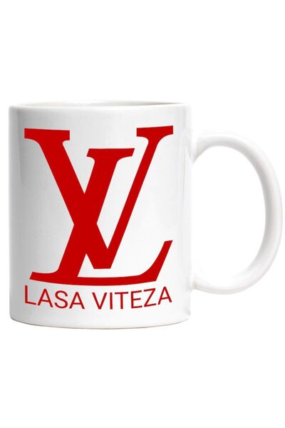 INOVATIX Personalized white mug, Luxury Millionaire LV Brand Symbol, INOVATIX...