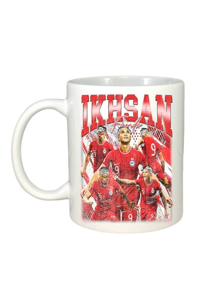 INOVATIX Персонализирана бяла чаша, Ихсан Фанди, бяла дръжка и вътрешност, ®....