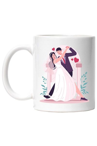 INOVATIX Personalized white mug, Dance, Groom, Bride, Wedding, Love, INOVATIX®. 330ml