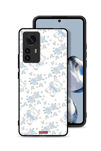 Tolwak غطاء حماية لهاتف شاومي 12 برو مع أيقونة دب تيدي لطيف وزهور