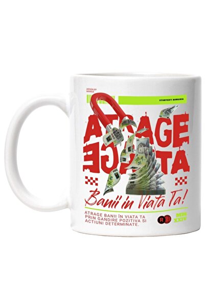 INOVATIX Cana alba personalizata, Atrage Banii in Viata Ta - Magnet de Bani R...