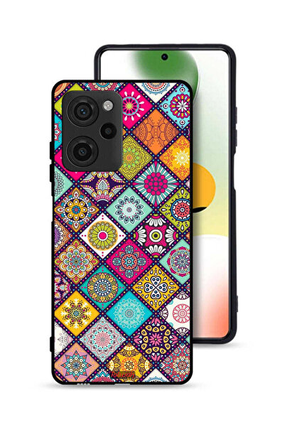 Tolwak غطاء حماية لهاتف شاومي بوكو X5 برو بنقشة مربعات ماندالا