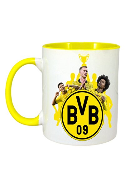 INOVATIX Cana Alba Personalizata, Dortmund Bvb 09, Maner Si Interior Galben, ...