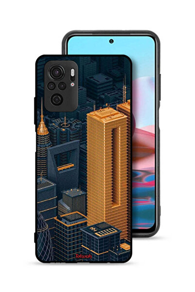 Tolwak Xiaomi Redmi Note 10S Protective Case Cover Buildings Art
