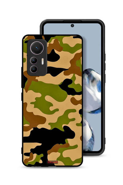 Tolwak غطاء حماية لهاتف شاومي 12 لايت بنمط رقمي تجريدي مموه