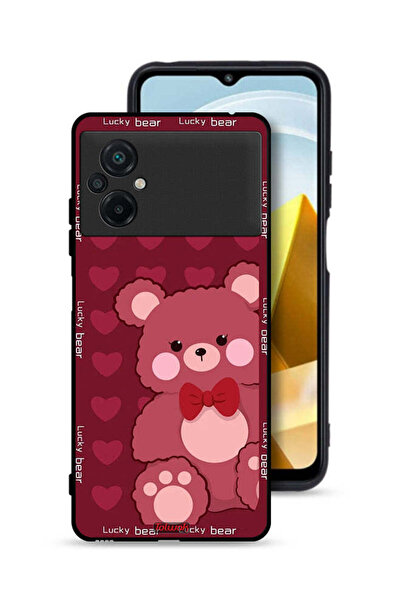 Tolwak غطاء حماية لهاتف Xiaomi Poco M5 4G بتصميم الدب المحظوظ