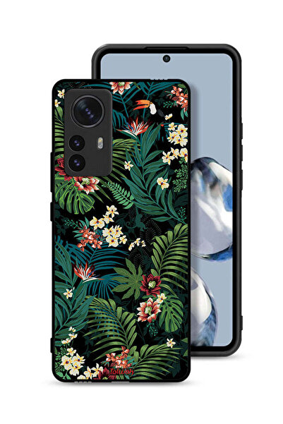 Tolwak غطاء حماية لهاتف شاومي 12 بنقشة أوراق استوائية