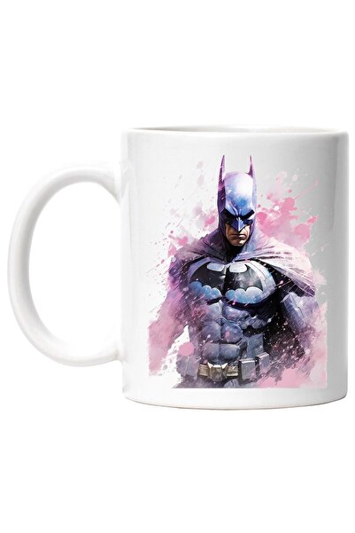 INOVATIX Cana alba personalizata, Batman, Masca, DC, Pelerina, Supererou, Ilu...