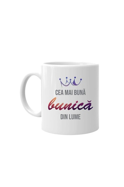 INOVATIX Cana alba personalizata, Cea mai buna bunica din lume - Cana alba pe...