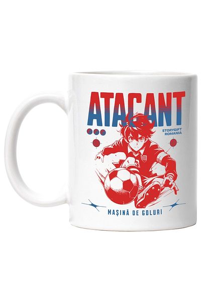 INOVATIX Personalized white mug, Baat ball soccer striker team sport, INOVATIX®. 330ml